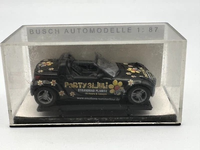 BUSCH SMART ROADSTER, EMOTIONS SUMMER TOUR, 1:87 HO SCALE, NIB - Image 1 of 4