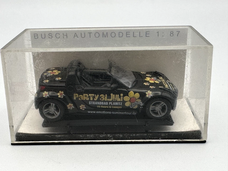 BUSCH SMART ROADSTER, EMOTIONS SUMMER TOUR, 1:87 HO SCALE, NIB - Image 1 of 4