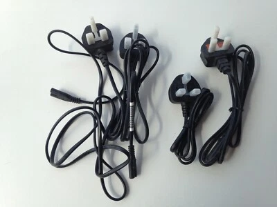 4er Set GB Kabel - Netzkabel PC Sektor - englische Steckdosen - Bild 1 von 4