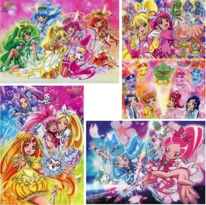 4 pcs pencil board Shitajiki promo Smile Precure Pretty Cure anime Aoki Reika - Picture 1 of 5