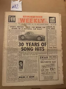 SUPER RARE 1958 TWW Television Weekly TV Times Listings Magazine Vol 1 No 46 - Picture 1 of 4