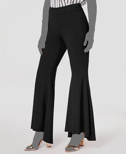 Inc International Concepts Women's Black Flared High Low Pants Size 10 - Picture 1 of 3