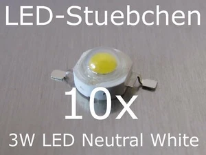 10x 3W Emisor LED de alta potencia blanco neutro 700mA - Imagen 1 de 1