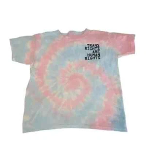 Pride Adult Trans Rights PHLUID Project Short Sleeve T-Shirt - Pink/Blue S B63 - Picture 1 of 2