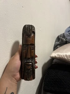 Carved Art Wood head - vintage - Picture 1 of 4