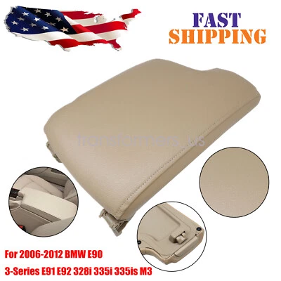 Cubierta reposabrazos consola central beige tostado para BMW E90 serie 3 E91 E92 2005-2012 Foto 1 de 4