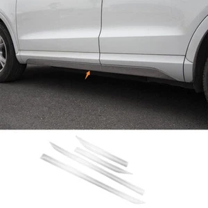 Fit For Audi Q3 2013-2018 Silver Titanium Car Body Door Side Molding Sill Guard - Picture 1 of 7