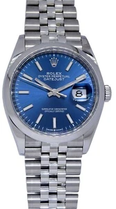 Rolex Datejust 36 Steel Blue Dial Jubilee Bracelet Mens Watch '19+ 126200 - Picture 1 of 10