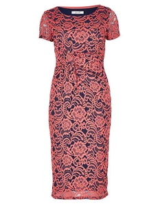 Por Una Twist Lace Shift Dress Size 8 PVP £55 - Imagen 1 de 3