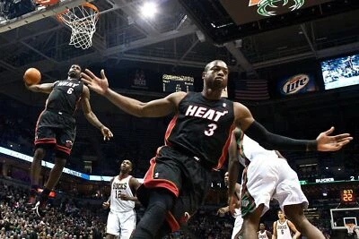 Lebron James & Dwyane Wade Alley Oop Miami Heat Poster (20x30) inches - Image 1 of 2