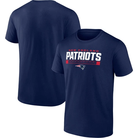 New England Patriots NFL Men's Navy Team Logos Short Sleeve T-Shirts Tee: L-2XL Cover