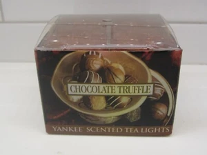 New Yankee Candle Tea Light Candles 12 Pack Chocolate Truffle Retired & Rare - Picture 1 of 3