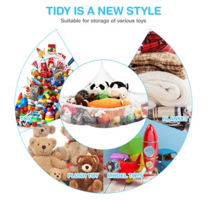 Stuffed Toy Hammock Hanging Corner Plush Toy Net Holder Storage - Picture 1 of 8