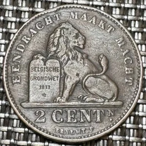 PIECE DE 2 CENTIMES 1905  (1288) BELGIQUE. - Picture 1 of 2