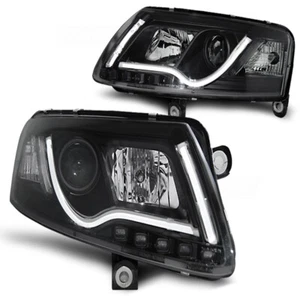 Scheinwerfer DRL LED Tagfahrlicht für Audi A6 C6 4F Bj. 04-08 Schwarz LTI - Bild 1 von 1