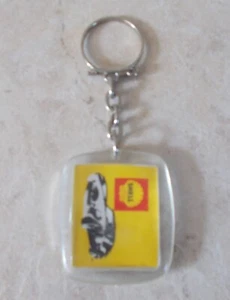 Antiguo llavero de aceite SHELL Francia francés vintage años 60 amarillo de colección #9 - Imagen 1 de 4