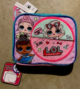 LOL Surprise Bling Dual Lunch Tote L.O.L Insulated School Supplies Carry Case - Picture 1 of 5