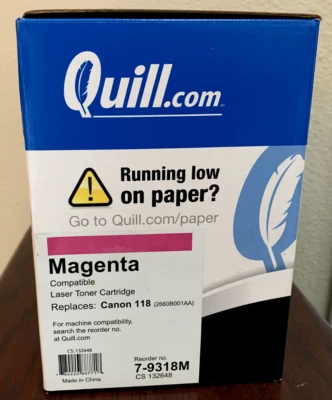 Magenta Color Laser Cartridge for Canon 118 (2660B001AA)-NEW - Image 1 of 2