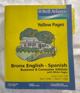 Bell Atlantic Yellow Pages NY Bronx English-Spanish Area Code 719 - Picture 1 of 13