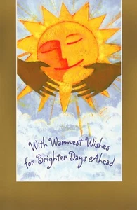 Warm ENCOURAGEMENT Card FOR ANYONE, Sun Wishes by American Greetings + Envelope - Picture 1 of 4