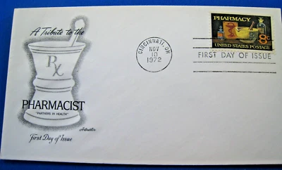 UNITED STATES 1972 -  SCOTT #1473   -  FDC  -  PHARMACY - Image 1 of 2