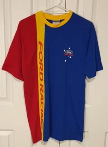 FORD RACING AUSTRALIA Official Rare Blue Red & Yellow T-Shirt. Size Adult Large. - Picture 1 of 8