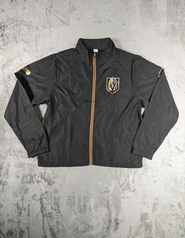Vegas Golden Knights Jacket Adult Size XL Black Full Zip Black Gold Cover