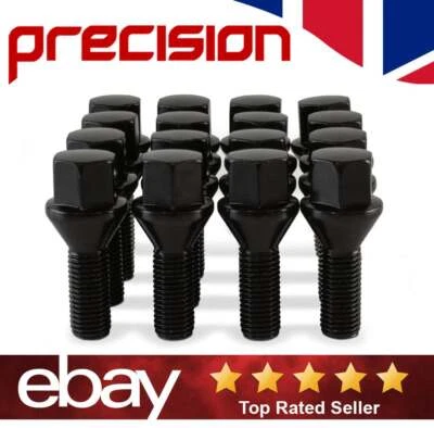 16 x Black Wheel Nuts Bolts for Vauxhall Astra 1985 - 2011 Alloys - Image 1 of 4