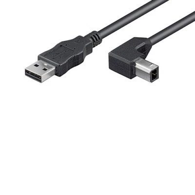 Cable USB 2.0 para impresora tipo B macho acodado 90 5 M Negro - Imagen 1 de 4