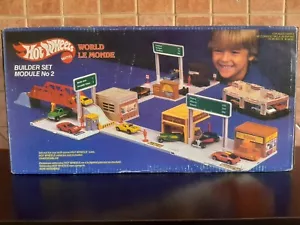 VINTAGE 1981 HOT WHEELS USA BUILDER SET 5055 MATTEL Playset NUOVO SIGILLATO 80s - Foto 1 di 5