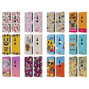 OFFICIAL emoji® CELEBRATION CASES LEATHER BOOK WALLET CASE FOR SONY PHONES 1 - Picture 1 of 18