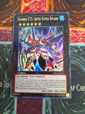 Yu-Gi-Oh! Number C73: Abyss Supra Splash DRLG-EN041 Super Rare 1st Edition NM b2 - Image 1 of 4