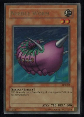 Yugioh Needle Worm TP3-001 Ultra Rare Holofoil Lightly Played - Image 1 of 3