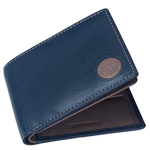 Portafoglio uomo bi-fold in vera pelle nuovo porta carte di credito - Foto 1 di 6