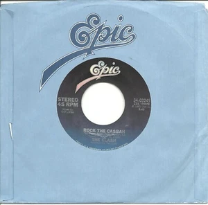 The Clash-Rock The Casbah/Long Time Jerk-45 RPM-rock-vinyl-record-Epic03245-1982 - Picture 1 of 3