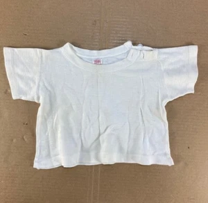 Vintage 30s 40s 50s Ribbed Knit Kids Baby Youth Boys Surf Blank Plain T Shirt - Picture 1 of 7