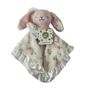 A167 Little Me Bunny Floral Satin Rosa Decke Plüsch 13 Zoll Stofftier Lovey - Bild 1 von 3