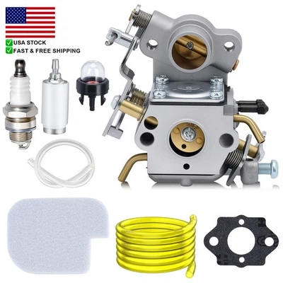 2BILLION_DOLLARS Carburetor Kit For Poulan P3314 14-Inch 14'' 33cc 2-Cycle Gas-Powered Chain Saw