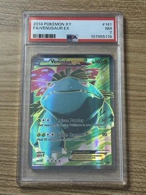 Pokemon 2014 XY Base Venusaur EX #141 Full Art Holo Foil PSA 7 casi nuevo Foto 1 de 2