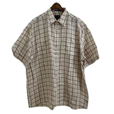 Классика на Falcon Bay коротким рукавом спортивная рубашка, бежевый, зеленый, красный клетку 3XLT - Изображение 1 из 4