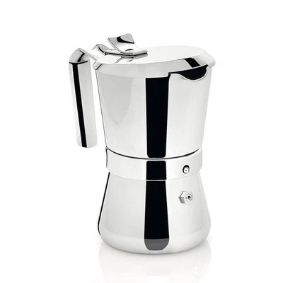 Giannini, Giannina 3/1 tz vecchia serie, caffettiera acciaio prodotta in italia - Immagine 1 di 4