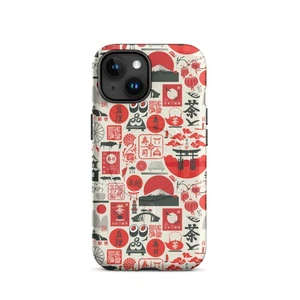 iPhone Case MagSafe Tough Japanese Culture Art Red & Black - Bild 1 von 13