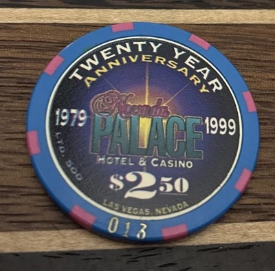 Nevada Palace Casino Las Vegas NV $2.50 20th Anniversary Chip 1999 LE 500 #013 - Image 1 of 2