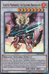 1x Ignister Prominence, the Blasting Dracoslayer - CORE-EN050 - Ultra Rare - Unl - Picture 1 of 1