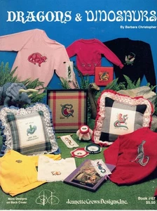 Tabla/patrón punto de cruz Jeanette Crews Designs dragones y dinosaurios - Imagen 1 de 2