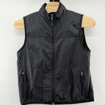 Colete Sonoma Sport reversível azul marinho verde sem mangas com zíper médio anos 90 Y2K - Imagem 1 de 4