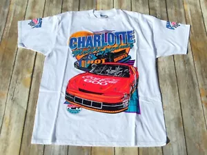 Vintage 1995 Charlotte Motor Speedway Coca-Cola 500 NASCAR Series Track T Shirt - Picture 1 of 7