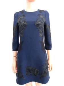 NWT Dolce & Gabbana Exclusive Navy/Black Lace Detail Dress 40/US 4 $2,595 - Picture 1 of 12