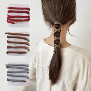 Women's Leather Clip, Long Hair Band Decor with Ponytail Style, Hair Accessories