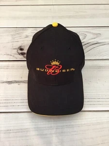 2005 Budweiser Beer Embroidered Baseball Hat Dad Cap Adjustable Black Red Gold - Picture 1 of 10